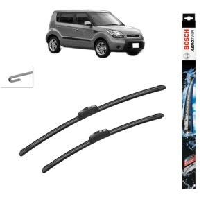Set stergatoare auto KIA SOUL I (AM) din 2009-2014, Bosch Aerotwin Retrofit, din cauciuc siliconat rezistent