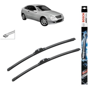 Set stergatoare auto MERCEDES-BENZ C-CLASS Coupe (CL203) din 2001-2008, Bosch Aerotwin, din cauciuc siliconat rezistent