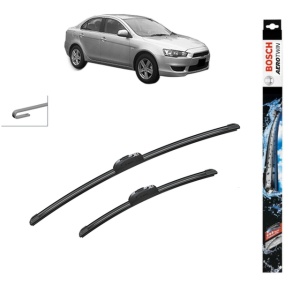 Set stergatoare auto MITSUBISHI LANCER VIII (CY_A, CZ_A) din 2007-2015, Bosch Aerotwin Retrofit, din cauciuc siliconat rezistent