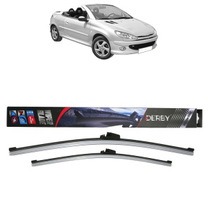 Set stergatoare auto PEUGEOT 206 CC (2D) din 2000-2007, Derby, din cauciuc siliconat rezistent