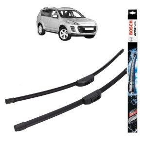 Set stergatoare auto PEUGEOT 4007 (VU_, VV_) din 2007-2013, Bosch Aerotwin Retrofit, din cauciuc siliconat rezistent - Img 1