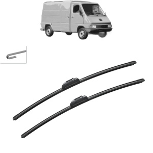 Set stergatoare auto RENAULT MASTER I Van (T__) din 1980-1998, Bosch Aerotwin Retro Truck, din cauciuc siliconat rezistent - Img 7