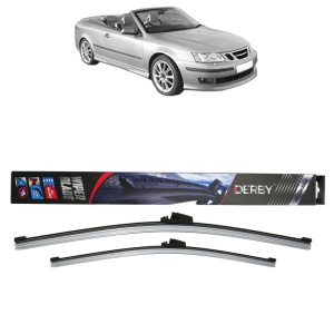 Set stergatoare auto SAAB 9-3 Convertible (YS3F) din 2003-2015, Derby, din cauciuc siliconat rezistent - Img 1