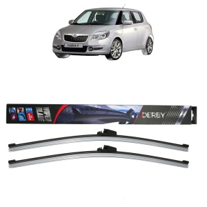 Set stergatoare auto SKODA FABIA II (542) din 2006-2014, Derby, din cauciuc siliconat rezistent