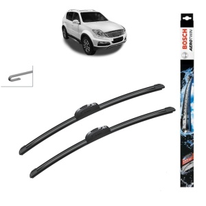 Set stergatoare auto SSANGYONG REXTON W / REXTON VAN din 2015, Bosch Aerotwin Retrofit, din cauciuc siliconat rezistent
