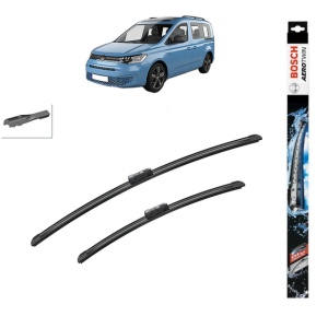 Set stergatoare auto VOLKSWAGEN CADDY IV Box Body/MPV (SAA, SAH) din 2015-2020, Bosch Aerotwin, din cauciuc siliconat rezistent - Img 1