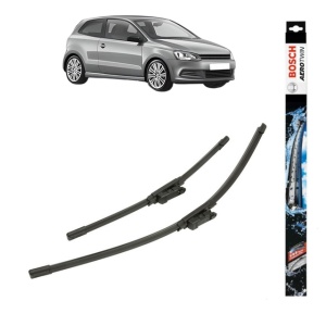 Set stergatoare auto VOLKSWAGEN POLO V (6R1, 6C1) din 2009-2022, Bosch Aerotwin, din cauciuc siliconat rezistent