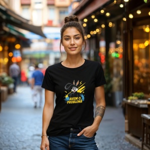 Tricou Avem o problema Iepuras Negru, Copii | Dama | Barbat - Img 13