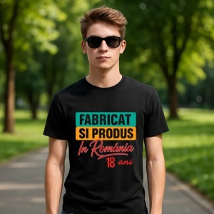 Tricou Cadou Aniversare Bărbat - Model Fabricat si Produs în România XX ani - Img 1