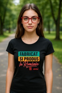Tricou Cadou Aniversare Damă - Model Fabricat si Produs în România XX ani - Img 1