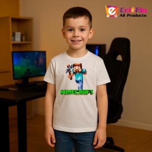 Tricou Minecraft Arc De Lemn Tricou Alb Copii | Dama | Barbat - Img 179