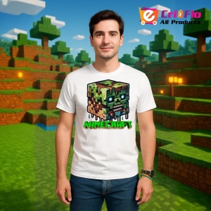 Tricou Minecraft Arc De Lemn Tricou Alb Copii | Dama | Barbat - Img 209