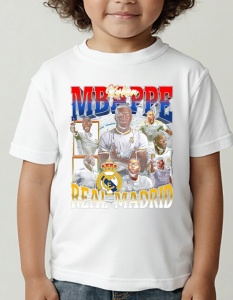 Tricou pentru copii - Kylian Mbappé - Viitorul Real Madrid - Kylian Mbappé, Real Madrid, fotbal copii - Img 1