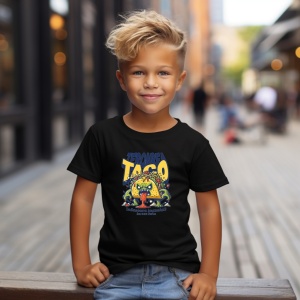 Tricou Teroarea taco Negru, Copii | Dama | Barbat - Img 3