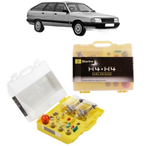 Kit trusa Set becuri H4 compatibila cu AUDI 100 C3 Avant (445, 446) din 1982-1990, bec far, semnalizare , pozitie, iluminare numar, frana, plafoniera, stop frana