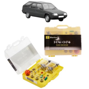 Kit trusa Set becuri H4 compatibila cu CITROEN BX Break (XB-_) din 1983-1994, bec far, semnalizare , pozitie, iluminare numar, frana, plafoniera, stop frana