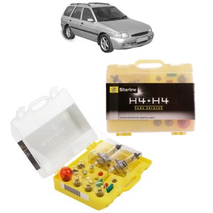 Kit trusa Set becuri H4 compatibila cu FORD ESCORT CLASSIC Turnier (ANL) din 1999-2000, bec far, semnalizare , pozitie, iluminare numar, frana, plafoniera, stop frana