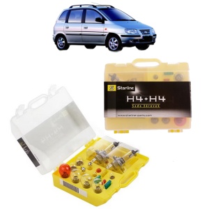 Kit trusa Set becuri H4 compatibila cu HYUNDAI MATRIX (FC) din 2001-2010, bec far, semnalizare , pozitie, iluminare numar, frana, plafoniera, stop frana - Img 1