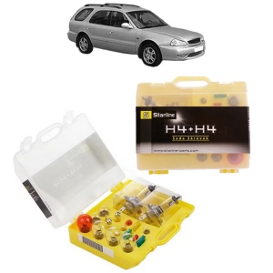 Kit trusa Set becuri H4 compatibila cu KIA CLARUS Estate (GC) din 1998-2000, bec far, semnalizare , pozitie, iluminare numar, frana, plafoniera, stop frana