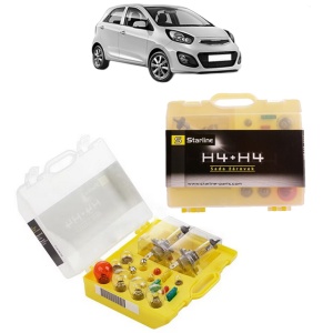 Kit trusa Set becuri H4 compatibila cu KIA PICANTO II (TA) din 2011-2017, bec far, semnalizare , pozitie, iluminare numar, frana, plafoniera, stop frana
