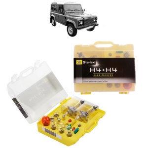 Kit trusa Set becuri H4 compatibila cu LAND ROVER 110/127 (LDH) din 1983-1990, bec far, semnalizare , pozitie, iluminare numar, frana, plafoniera, stop frana