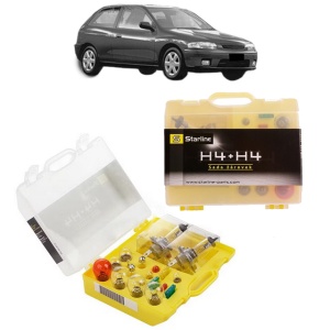 Kit trusa Set becuri H4 compatibila cu MAZDA 323 P V (BA) din 1996-1998, bec far, semnalizare , pozitie, iluminare numar, frana, plafoniera, stop frana