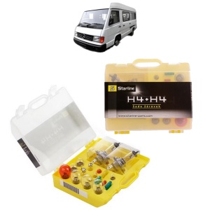 Kit trusa Set becuri H4 compatibila cu MERCEDES-BENZ MB Bus (W631) din 1988-1996, bec far, semnalizare , pozitie, iluminare numar, frana, plafoniera, stop frana