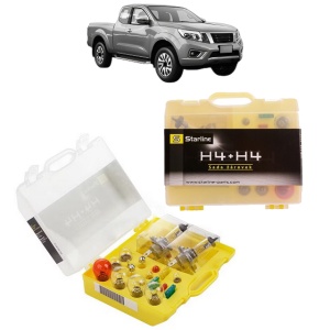 Kit trusa Set becuri H4 compatibila cu NISSAN NAVARA NP300 Pickup (D23, D23T) din 2014-2015, bec far, semnalizare , pozitie, iluminare numar, frana, plafoniera, stop frana