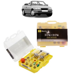 Kit trusa Set becuri H4 compatibila cu OPEL ASTRA F Convertible (T92) din 1993-2001, bec far, semnalizare , pozitie, iluminare numar, frana, plafoniera, stop frana