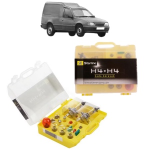 Kit trusa Set becuri H4 compatibila cu OPEL KADETT E Combo (T85) din 1986-1994, bec far, semnalizare , pozitie, iluminare numar, frana, plafoniera, stop frana