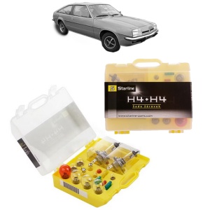 Kit trusa Set becuri H4 compatibila cu OPEL MANTA B (58_, 59_) din 1975-1988, bec far, semnalizare , pozitie, iluminare numar, frana, plafoniera, stop frana