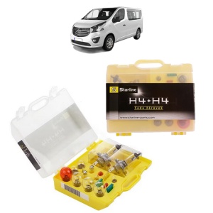 Kit trusa Set becuri H4 compatibila cu OPEL VIVARO B Van (X82) din 2014-2019, bec far, semnalizare , pozitie, iluminare numar, frana, plafoniera, stop frana