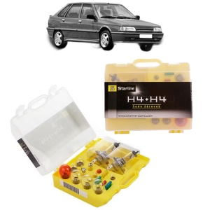 Kit trusa Set becuri H4 compatibila cu RENAULT 21 (B48_) din 1989-1994, bec far, semnalizare , pozitie, iluminare numar, frana, plafoniera, stop frana