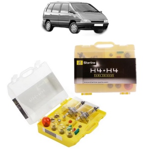 Kit trusa Set becuri H4 compatibila cu RENAULT ESPACE II (J/S63_) din 1991-1996, bec far, semnalizare , pozitie, iluminare numar, frana, plafoniera, stop frana