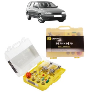 Kit trusa Set becuri H4 compatibila cu SEAT CORDOBA Vario (6K5) din 1996-2002, bec far, semnalizare , pozitie, iluminare numar, frana, plafoniera, stop frana - Img 1