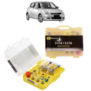 Kit trusa Set becuri H4 compatibila cu SUZUKI SWIFT III (MZ, EZ) din 2005-2011, bec far, semnalizare , pozitie, iluminare numar, frana, plafoniera, stop frana