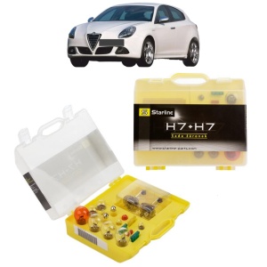 Kit trusa Set becuri H7 compatibila cu ALFA ROMEO GIULIETTA (940_) din 2010-2020, bec far, semnalizare , pozitie, iluminare numar, frana, plafoniera, stop frana