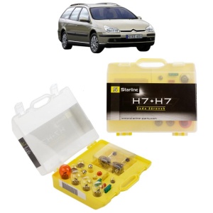 Kit trusa Set becuri H7 compatibila cu CITROEN C5 II Estate Van (RE_) din 2004-2008, bec far, semnalizare , pozitie, iluminare numar, frana, plafoniera, stop frana