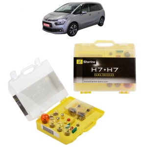 Kit trusa Set becuri H7 compatibila cu CITROEN GRAND C4 SPACETOURER (3A_, 3E_) din 2018-2019, bec far, semnalizare , pozitie, iluminare numar, frana, plafoniera, stop frana