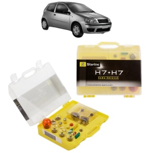 Kit trusa Set becuri H7 compatibila cu FIAT PUNTO (188_) din 1999-2012, bec far, semnalizare , pozitie, iluminare numar, frana, plafoniera, stop frana