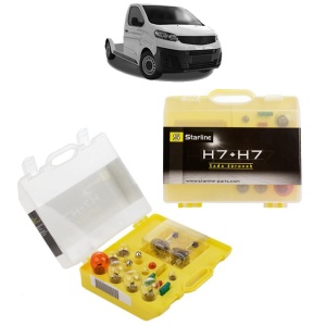 Kit trusa Set becuri H7 compatibila cu FIAT SCUDO Platform/Chassis din 2022-2025, bec far, semnalizare , pozitie, iluminare numar, frana, plafoniera, stop frana