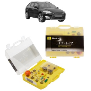 Kit trusa Set becuri H7 compatibila cu FORD MONDEO IV (BA7) din 2007-2015, bec far, semnalizare , pozitie, iluminare numar, frana, plafoniera, stop frana