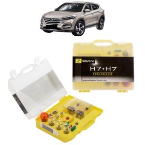 Kit trusa Set becuri H7 compatibila cu HYUNDAI TUCSON SUV Van (TLE) din 2015-2020, bec far, semnalizare , pozitie, iluminare numar, frana, plafoniera, stop frana