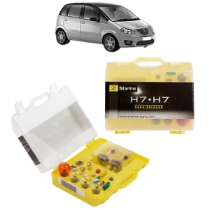 Kit trusa Set becuri H7 compatibila cu LANCIA MUSA (350_) din 2004-2012, bec far, semnalizare , pozitie, iluminare numar, frana, plafoniera, stop frana