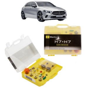 Kit trusa Set becuri H7 compatibila cu MERCEDES-BENZ A-CLASS (W177) din 2018-2022, bec far, semnalizare , pozitie, iluminare numar, frana, plafoniera, stop frana