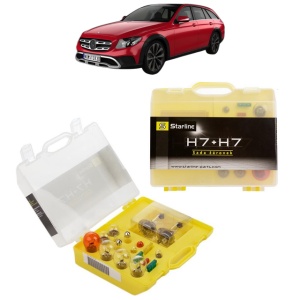 Kit trusa Set becuri H7 compatibila cu MERCEDES-BENZ E-CLASS T-Model (S213) din 2016-2023, bec far, semnalizare , pozitie, iluminare numar, frana, plafoniera, stop frana