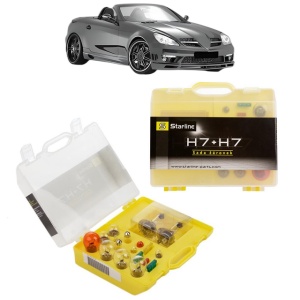 Kit trusa Set becuri H7 compatibila cu MERCEDES-BENZ SLK (R171) din 2004-2011, bec far, semnalizare , pozitie, iluminare numar, frana, plafoniera, stop frana