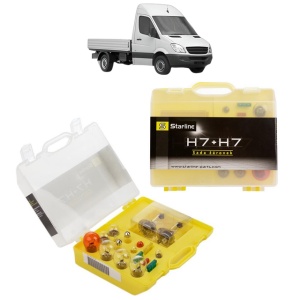Kit trusa Set becuri H7 compatibila cu MERCEDES-BENZ SPRINTER 3,5-t Platform/Chassis (B906) din 2006-2018, bec far, semnalizare , pozitie, iluminare numar, frana, plafoniera, stop frana