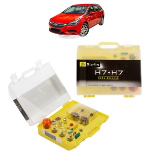 Kit trusa Set becuri H7 compatibila cu OPEL ASTRA K (B16) din 2015-2021, bec far, semnalizare , pozitie, iluminare numar, frana, plafoniera, stop frana