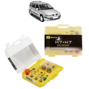 Kit trusa Set becuri H7 compatibila cu RENAULT MEGANE I Grandtour (KA0/1_) din 1999-2003, bec far, semnalizare , pozitie, iluminare numar, frana, plafoniera, stop frana